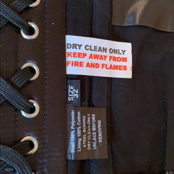 PRICE๐๐ปNWOT Black Steel Bone Waist Corset Sz 32 - Picture 4 of 7